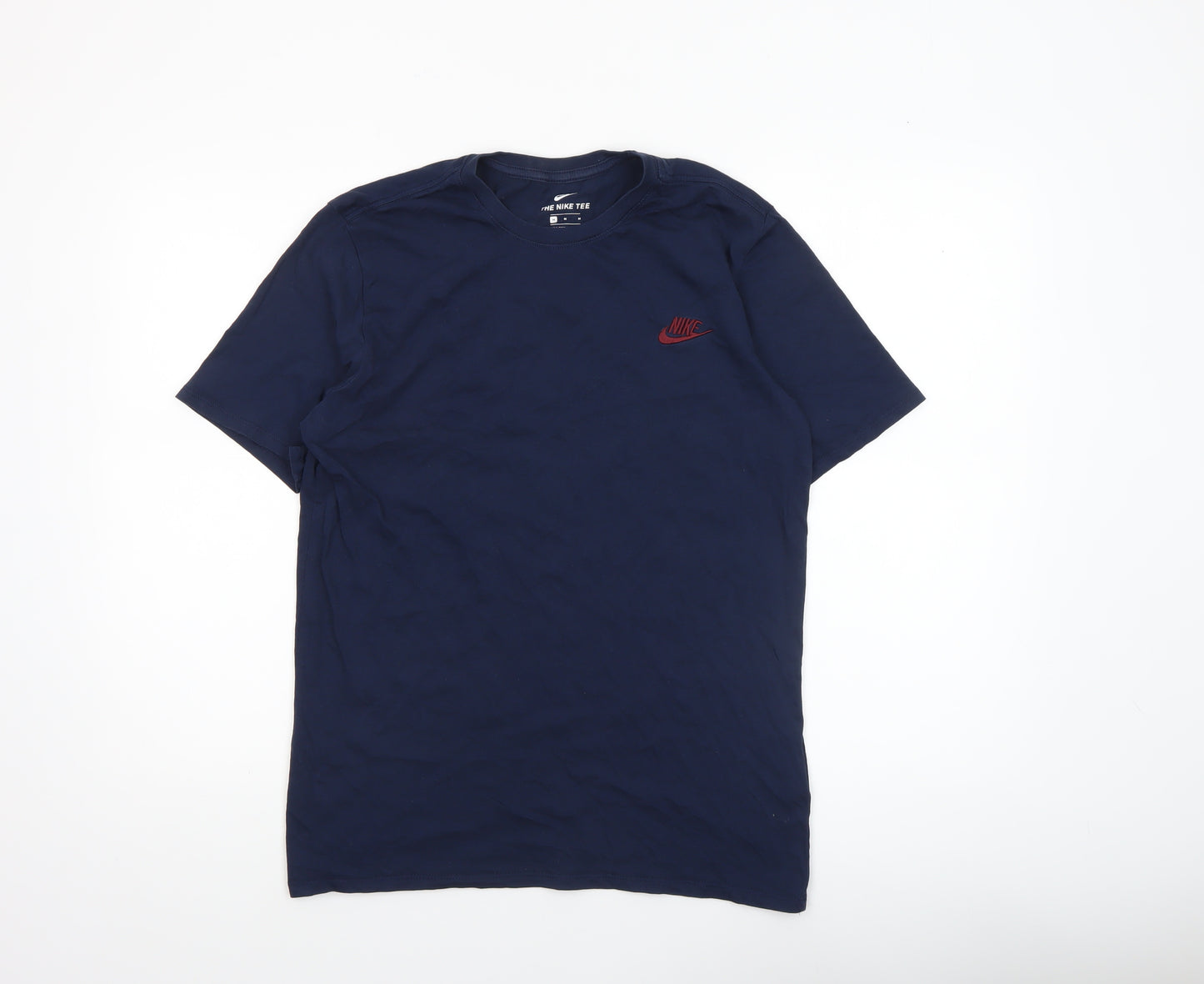 Nike Men's Blue Athletic Fit Cotton Crew Neck T-Shirt M
