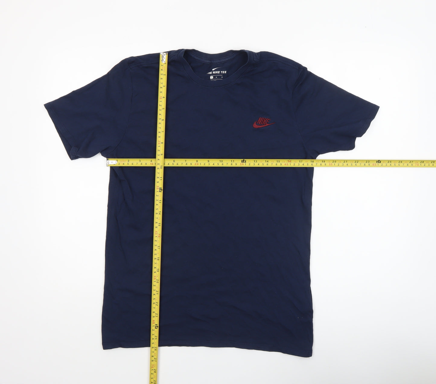 Nike Men's Blue Athletic Fit Cotton Crew Neck T-Shirt M