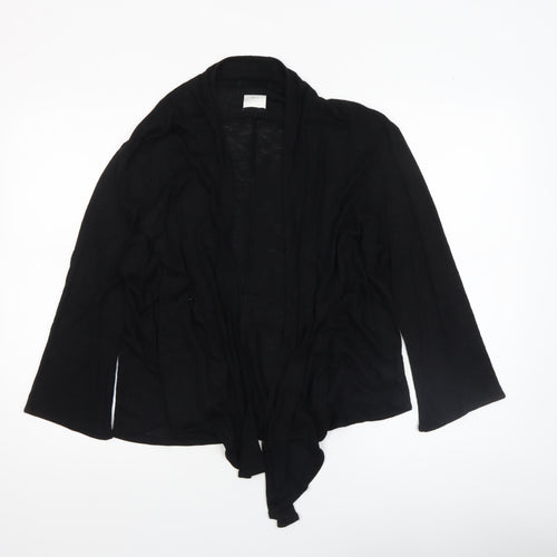 NEXT Womens Black Long Sleeve Wrap Viscose Blouse UK 14