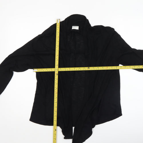 NEXT Womens Black Long Sleeve Wrap Viscose Blouse UK 14