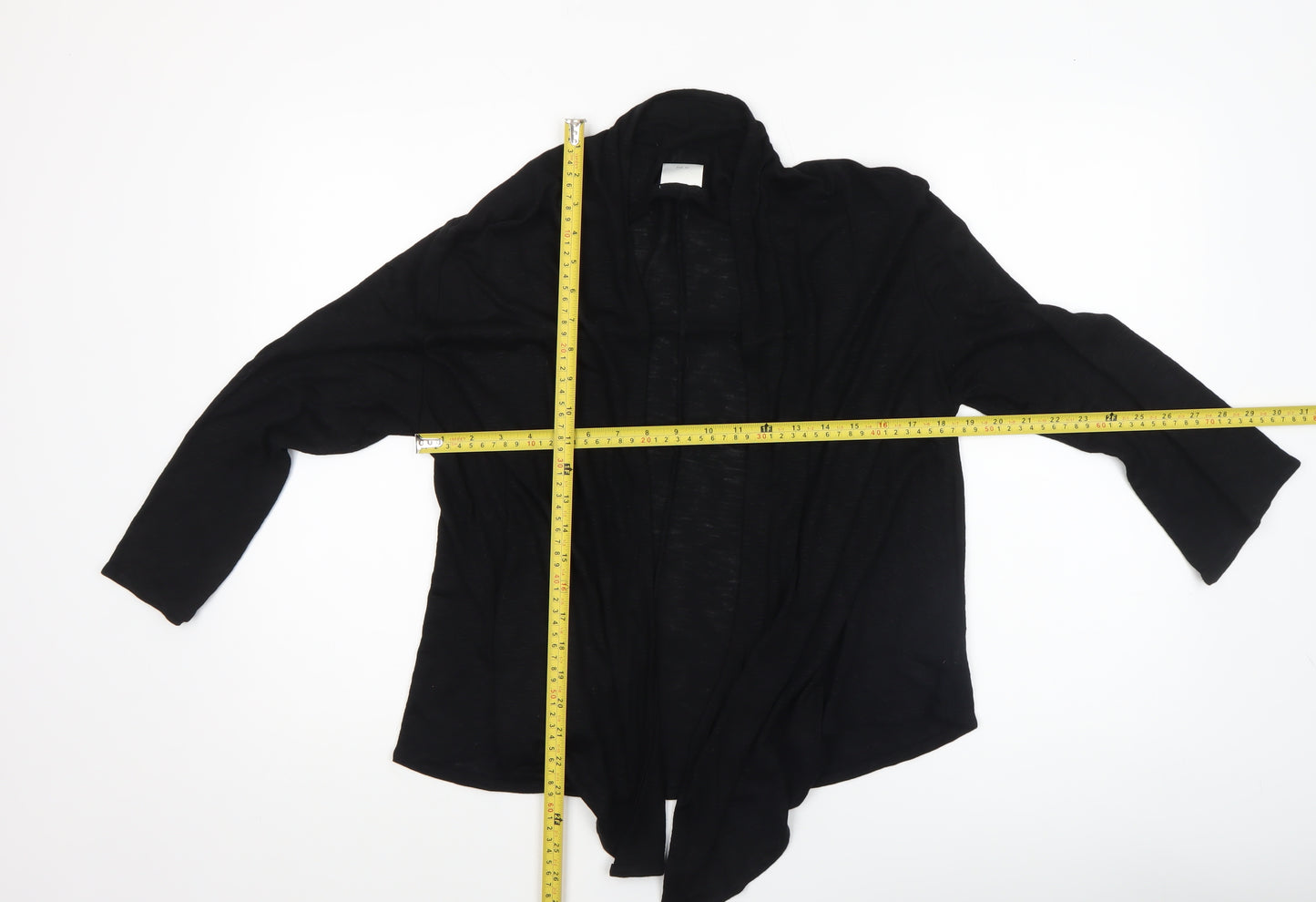 NEXT Womens Black Long Sleeve Wrap Viscose Blouse UK 14