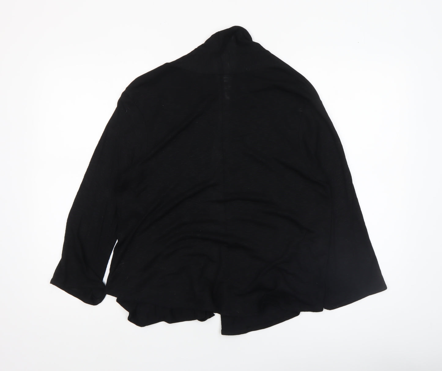 NEXT Womens Black Long Sleeve Wrap Viscose Blouse UK 14