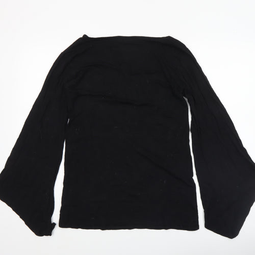 Spiral Direct Women's Black Gothic Angel Cross Tunic Top XL