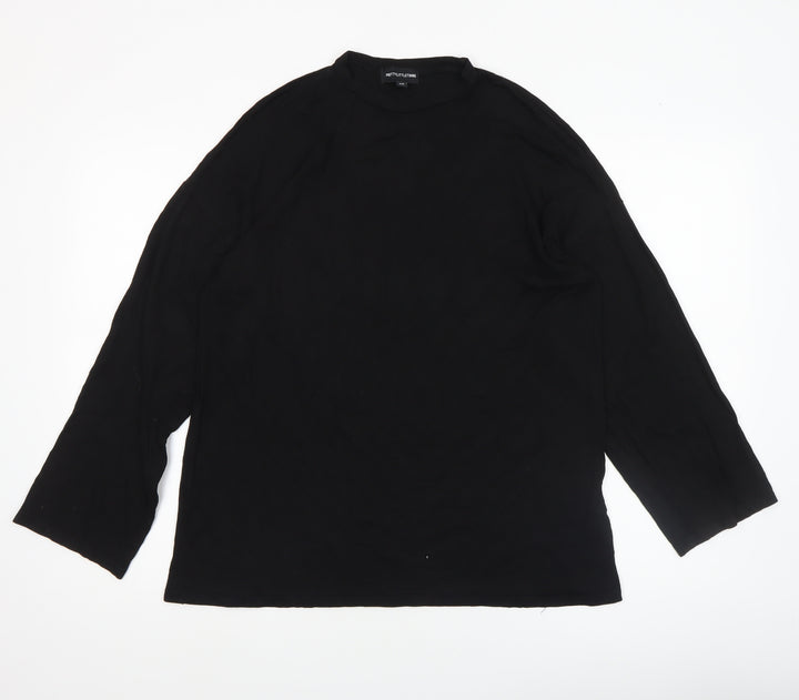 PrettyLittleThing Women's Black High Neck Long Sleeve Basic Top XS