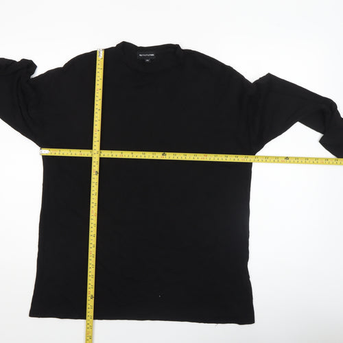 PrettyLittleThing Women's Black High Neck Long Sleeve Basic Top XS