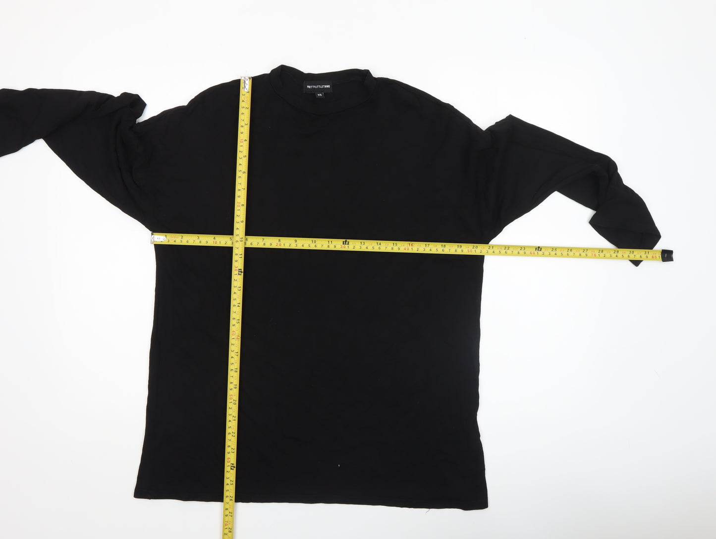 PrettyLittleThing Women's Black High Neck Long Sleeve Basic Top XS