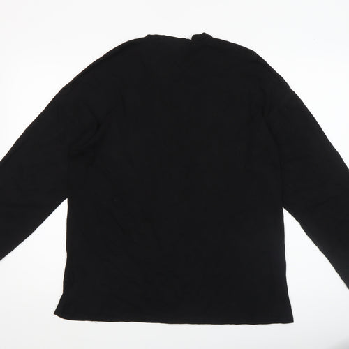 PrettyLittleThing Women's Black High Neck Long Sleeve Basic Top XS