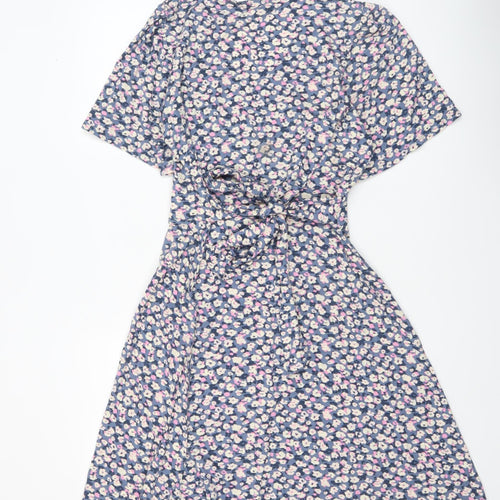 Mountain Warehouse Women Blue Floral Fit & Flare Dress UK 12