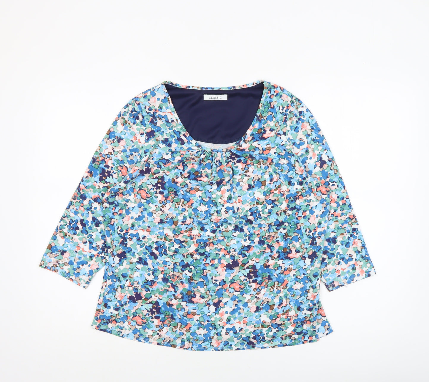 Marks and Spencer Womens Multicoloured Floral Jersey Blouse UK 16