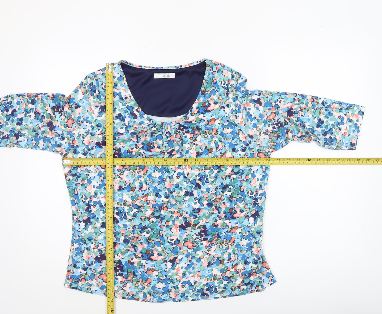 Marks and Spencer Womens Multicoloured Floral Jersey Blouse UK 16