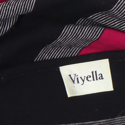 Viyella Women’s Multicoloured Striped Long Sleeve Jersey T-Shirt L