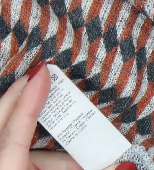 River Island Womens Multicoloured Geometric Tunic Top Size 10