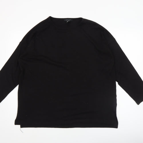 New Look Women Black Pullover Jumper M Crew Neck Long Sleeve Knit