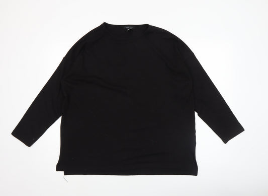 New Look Women Black Pullover Jumper M Crew Neck Long Sleeve Knit
