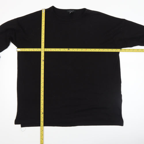 New Look Women Black Pullover Jumper M Crew Neck Long Sleeve Knit