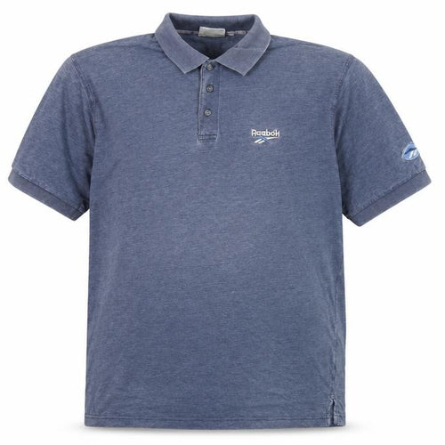 Reebok Men's Blue Vintage Cotton Polo Shirt Size L