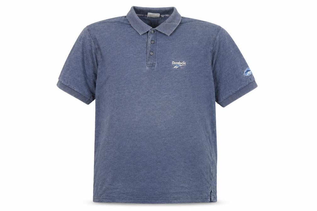 Reebok Men's Blue Vintage Cotton Polo Shirt Size L