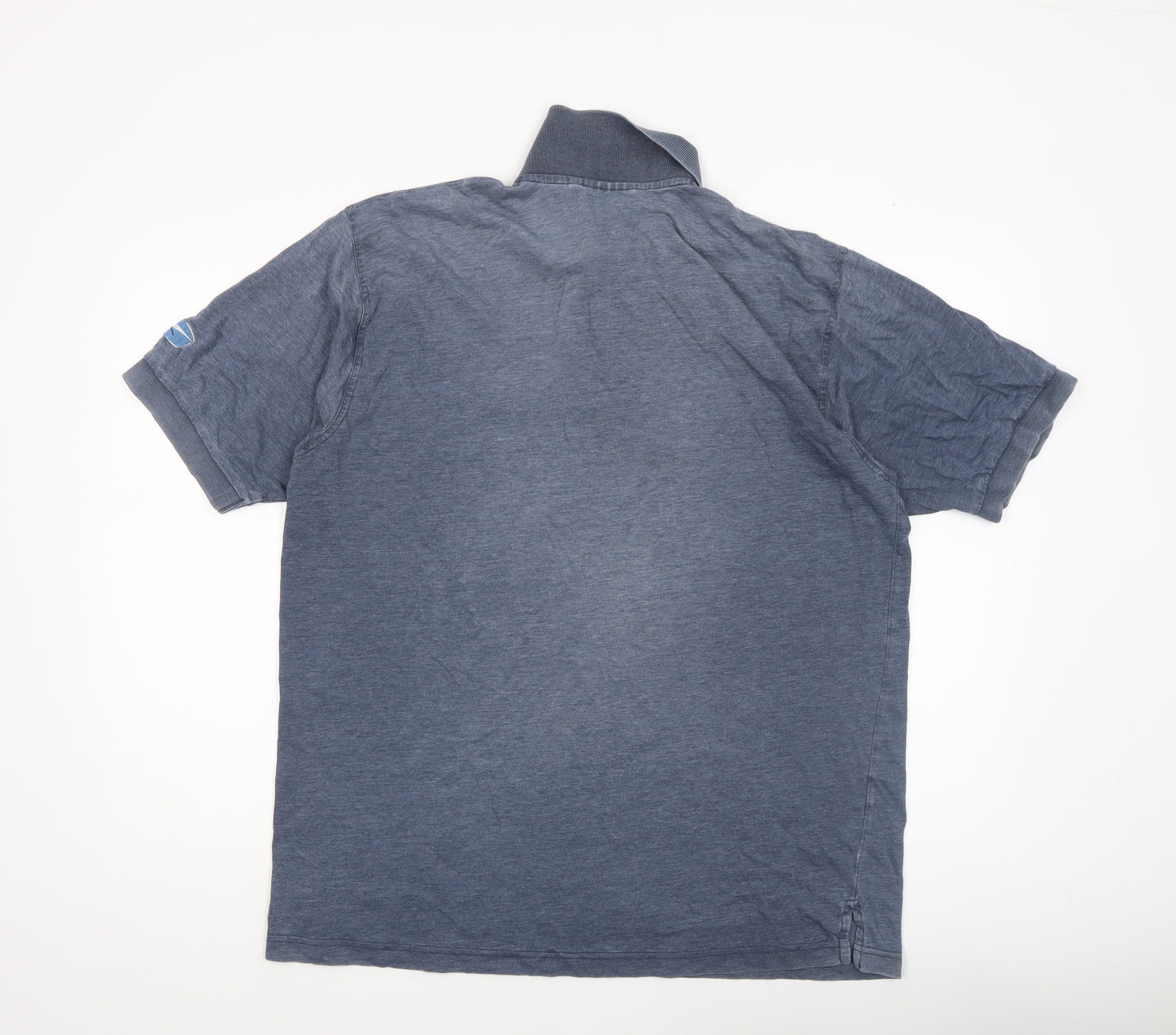 Reebok Men's Blue Vintage Cotton Polo Shirt Size L