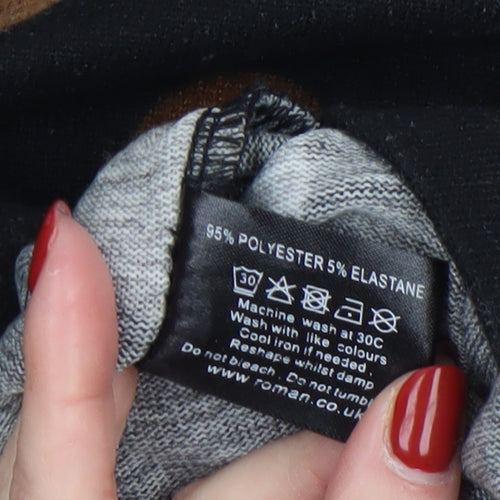 Roman Womens Multicoloured Polka Dot Relaxed Pullover Jumper Size 12