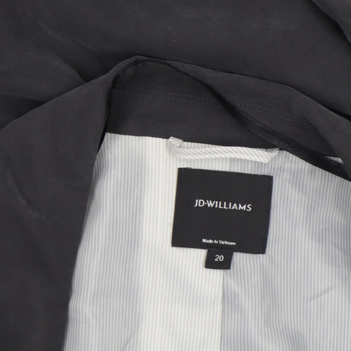 JD Williams Women's Black Regular Fit Longline Blazer Size 20