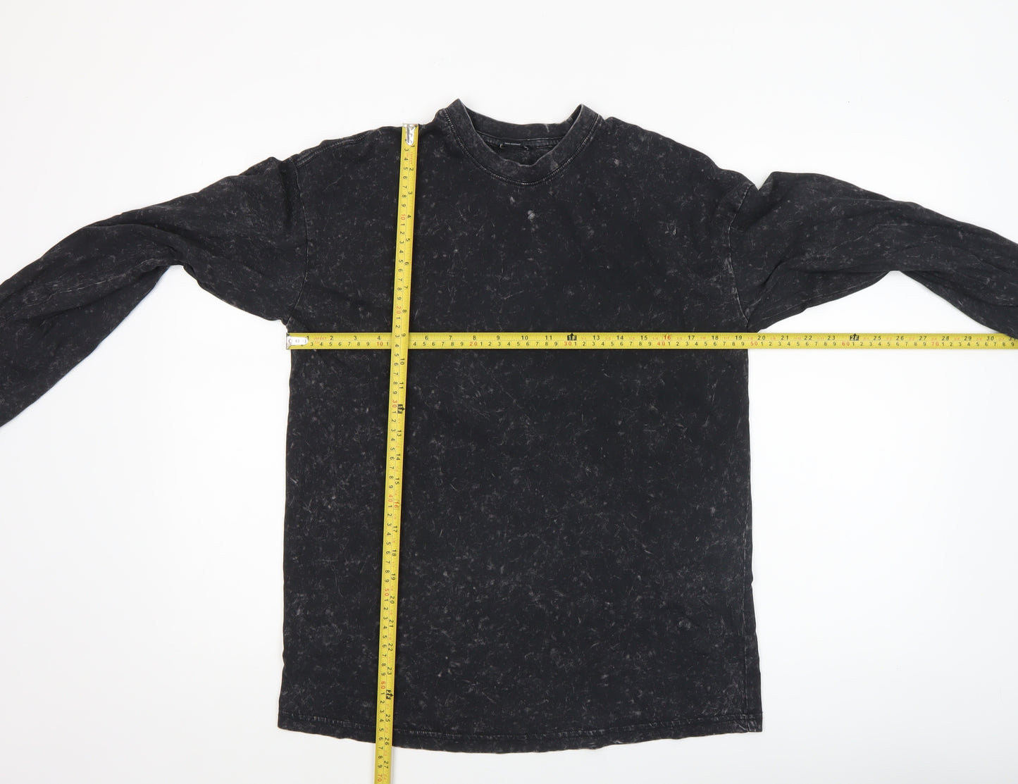Monki Women's Black XS Long Sleeve Basic Cotton T-Shirt