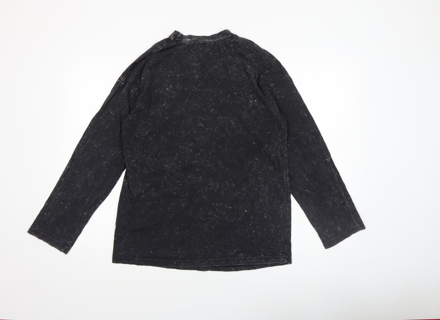 Monki Women's Black XS Long Sleeve Basic Cotton T-Shirt