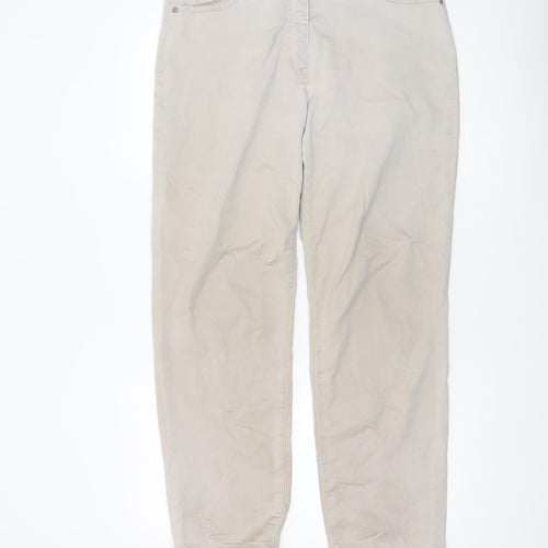 Toni Dress Women’s Beige Chino Stretch Trousers Size 16 Regular Fit