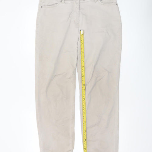 Toni Dress Women’s Beige Chino Stretch Trousers Size 16 Regular Fit