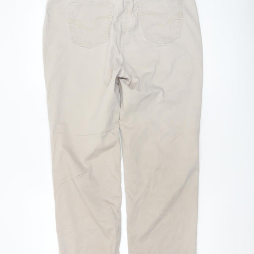 Toni Dress Women’s Beige Chino Stretch Trousers Size 16 Regular Fit