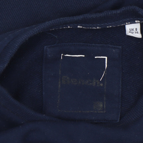 Bench Womens Navy Blue Logo Crew Neck Pullover Sweatshirt UK 8