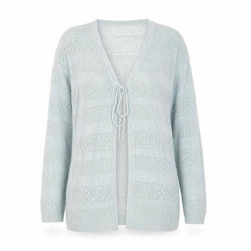 Dorothy Perkins Women Green Open-Knit Cardigan Size 14