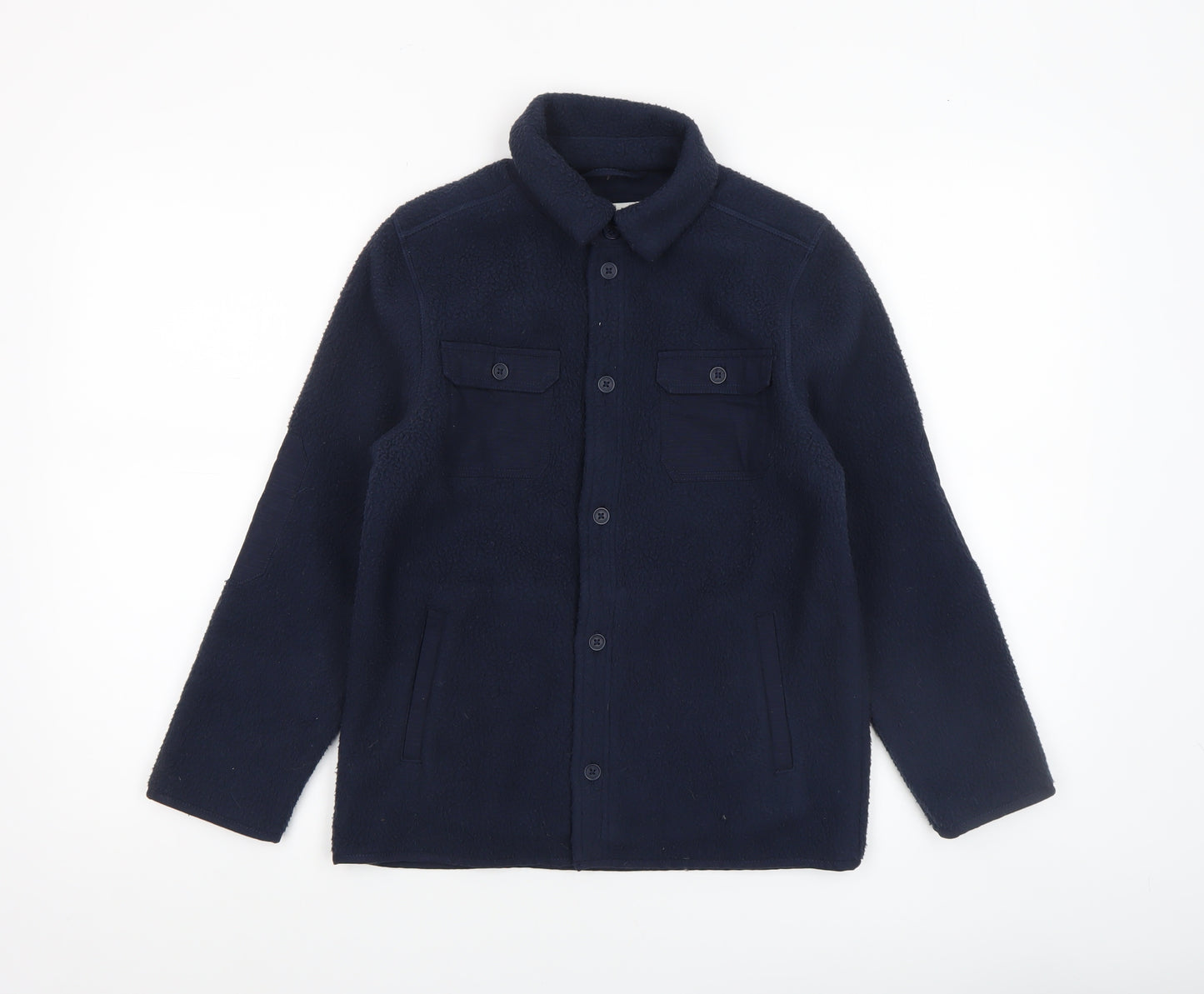 FatFace Boys Blue Fleece Shirt Jacket 9-10 Years Button Casual