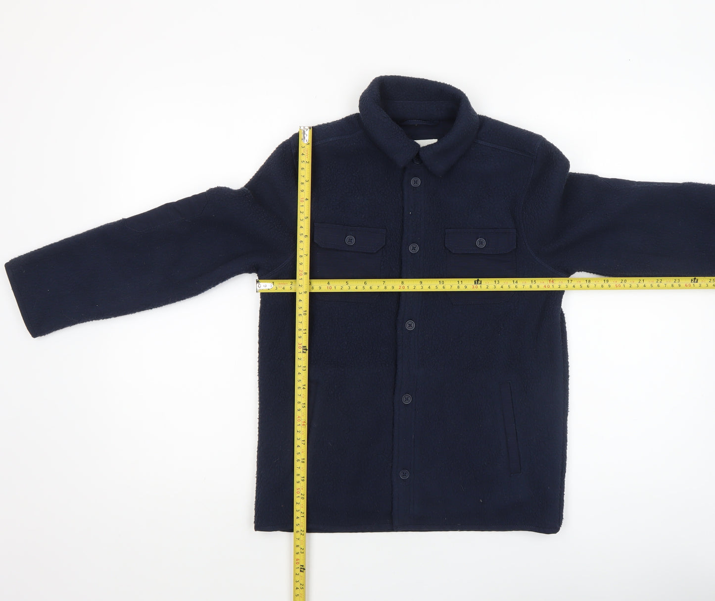 FatFace Boys Blue Fleece Shirt Jacket 9-10 Years Button Casual