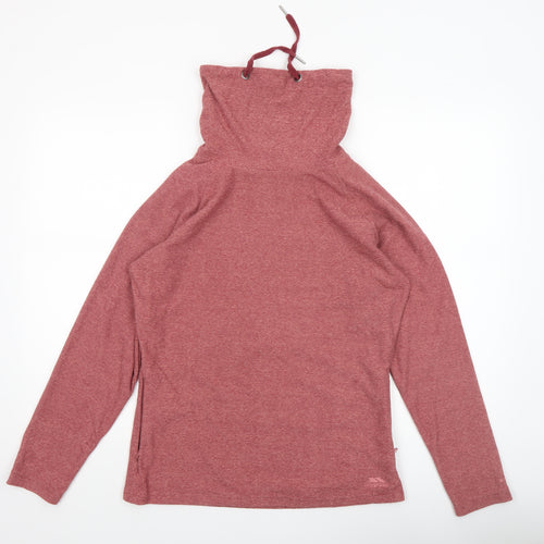Trespass Women’s Red Hooded Pullover Sweatshirt UK 10 S Polyester