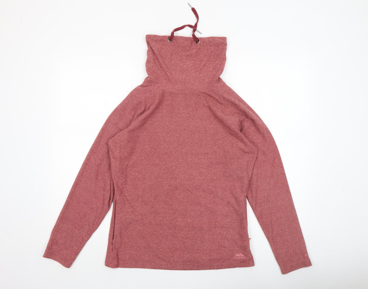 Trespass Women’s Red Hooded Pullover Sweatshirt UK 10 S Polyester