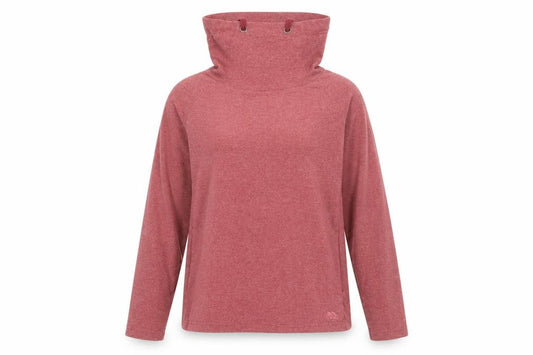 Front view of Trespass Women’s Red Hooded Pullover Sweatshirt UK 10 S Polyester