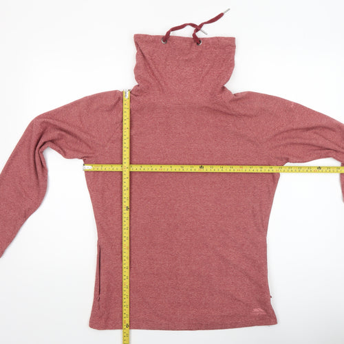 Trespass Women’s Red Hooded Pullover Sweatshirt UK 10 S Polyester