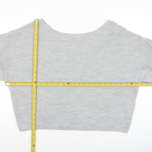 The Rockn Rev Women’s Grey Acrylic Knit Pullover Jumper Size 10
