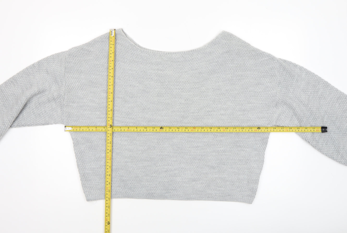 The Rockn Rev Women’s Grey Acrylic Knit Pullover Jumper Size 10