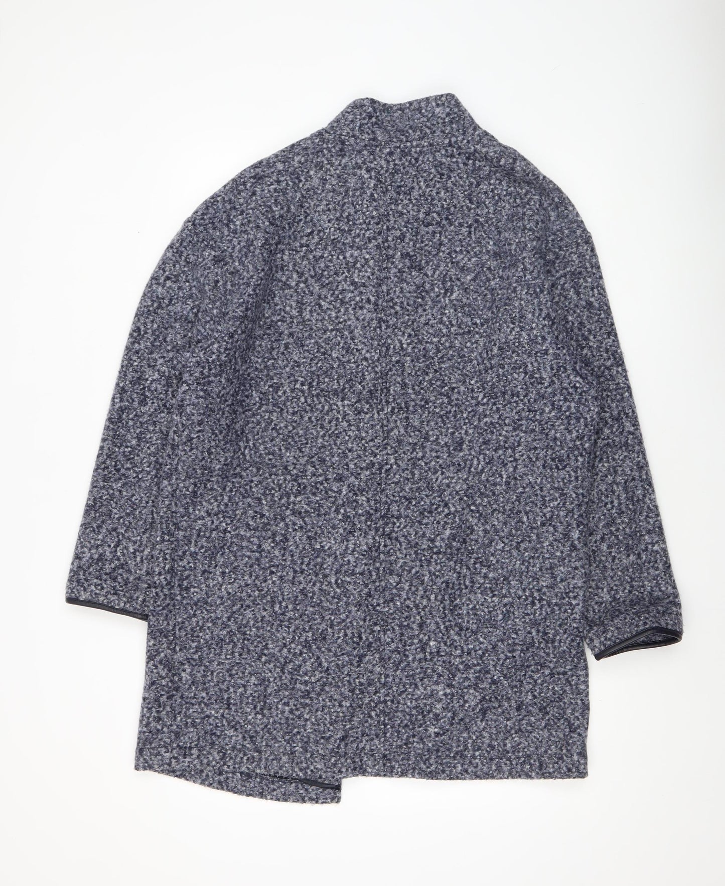 Marks and Spencer Women’s Blue Bouclé Mid-Length Overcoat Size 16