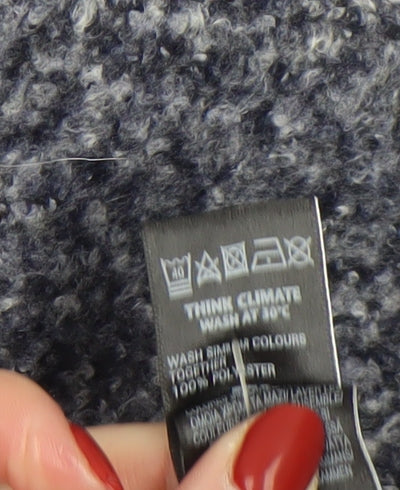 Marks and Spencer Women’s Blue Bouclé Mid-Length Overcoat Size 16