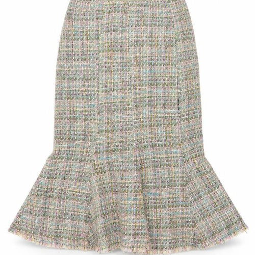Jigsaw Women Multicoloured Tweed Trumpet Skirt Size 12