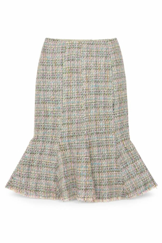Jigsaw Women Multicoloured Tweed Trumpet Skirt Size 12