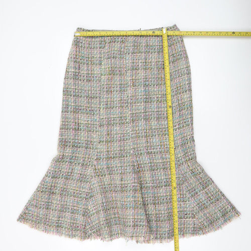 Jigsaw Women Multicoloured Tweed Trumpet Skirt Size 12