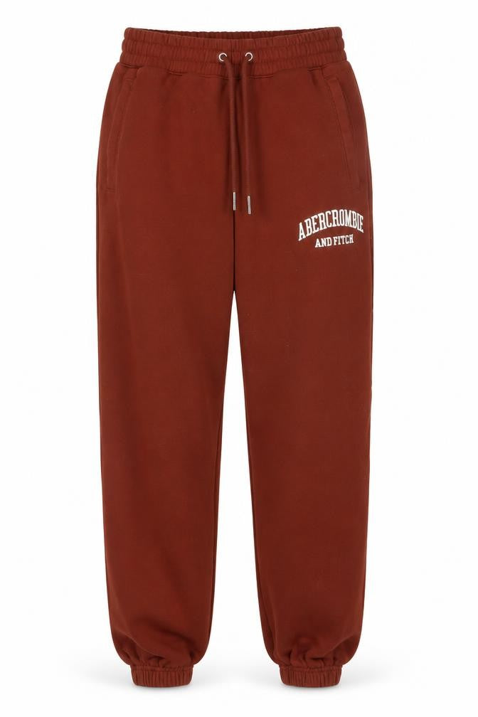 Front view of Abercrombie & Fitch women’s rust brown xs jogger sweatpants