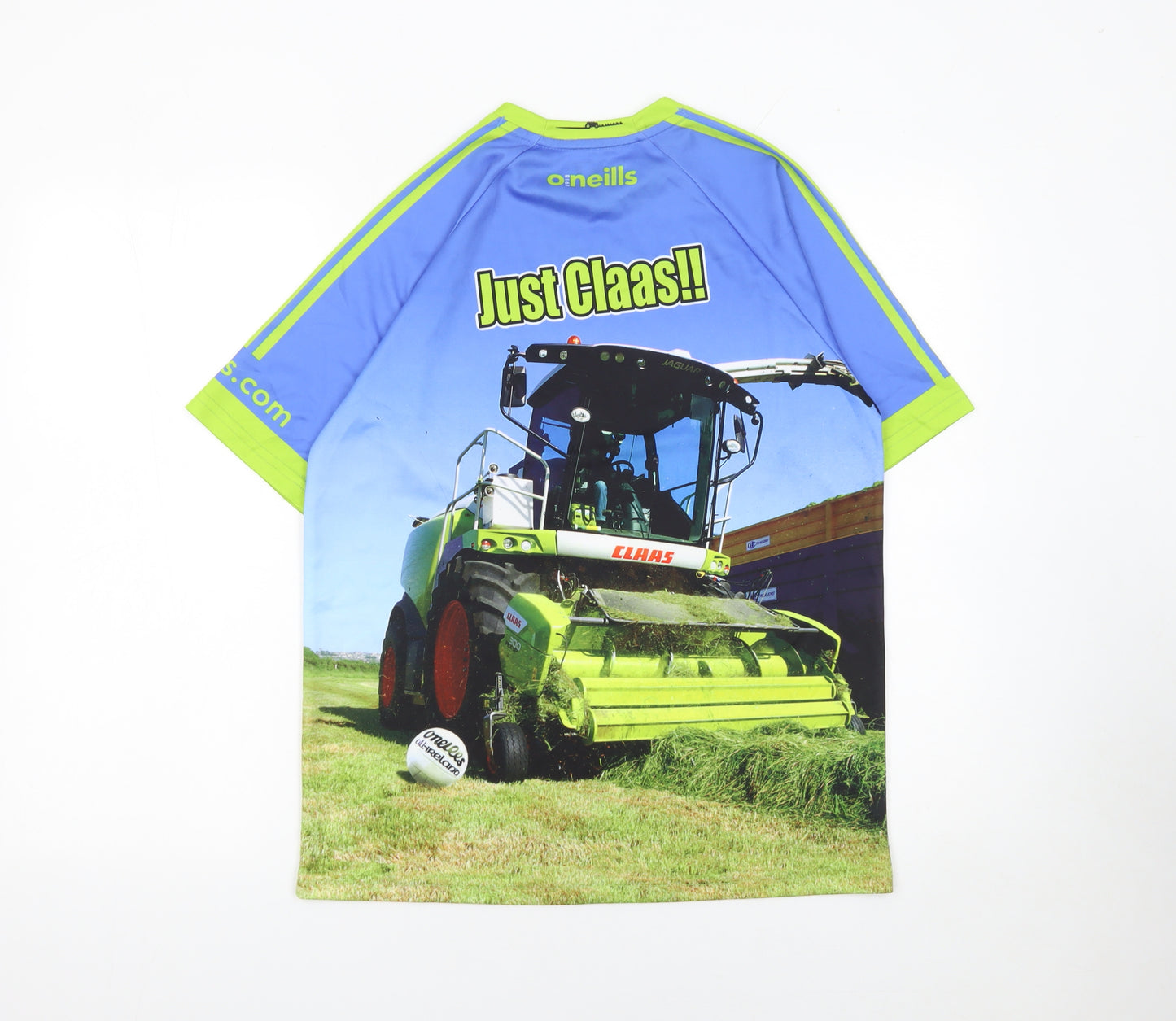O’Neills Boys Blue & Green Tractor Graphic T-Shirt Age 13 Polyester
