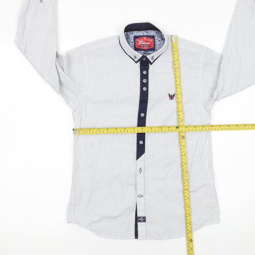 Diesel Boys White Button-Up Long Sleeve Cotton Shirt 11-12 Years