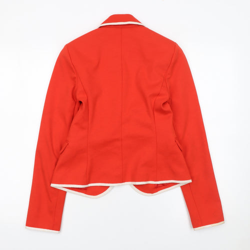 Gap Women Red Modern Blazer UK 4 Single-Breasted Tailored Jacket
