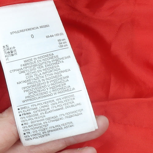 Gap Women Red Modern Blazer UK 4 Single-Breasted Tailored Jacket