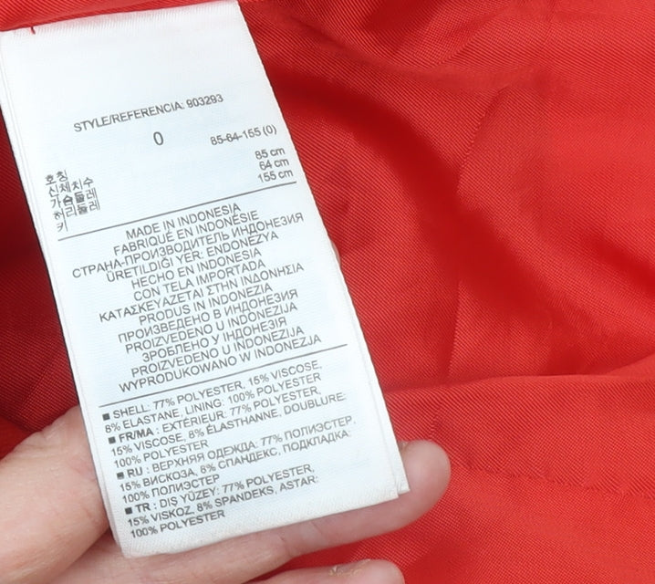 Gap Women Red Modern Blazer UK 4 Single-Breasted Tailored Jacket